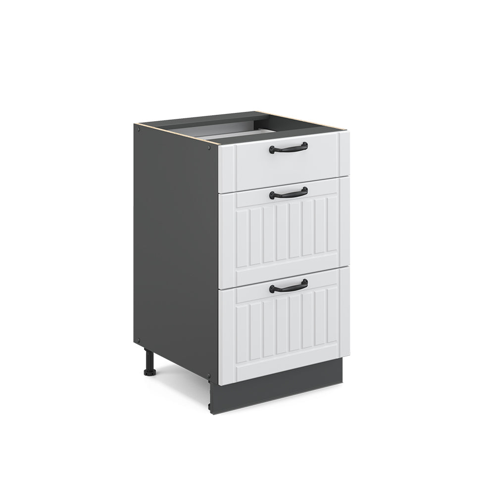 Vicco Mobiletto base per cucina Bianco casa di campagna 50 cm senza piano di lavoro