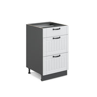 Vicco Mobiletto base per cucina Bianco casa di campagna 50 cm senza piano di lavoro