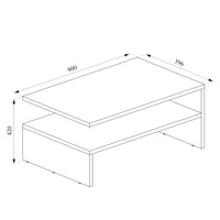 Vicco Tavolino da salotto Bianco/Sonoma 90 x 60 cm