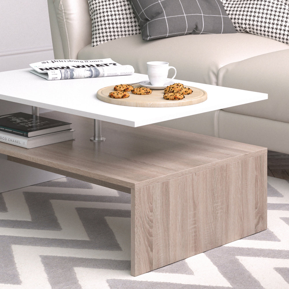 Vicco Tavolino da salotto Bianco/Sonoma 90 x 60 cm