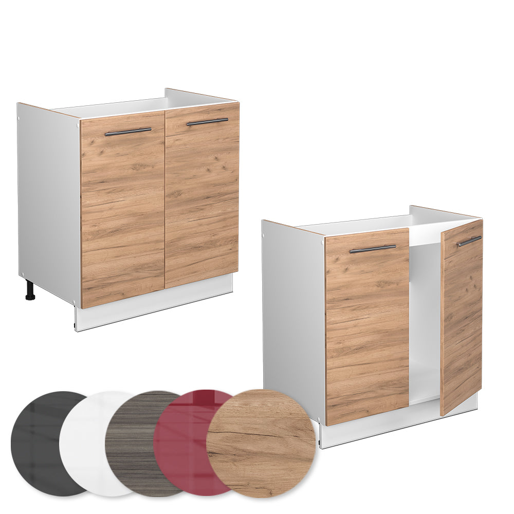 Vicco Mobile lavello cucina Quercia dorata 80 cm , PL Antracite