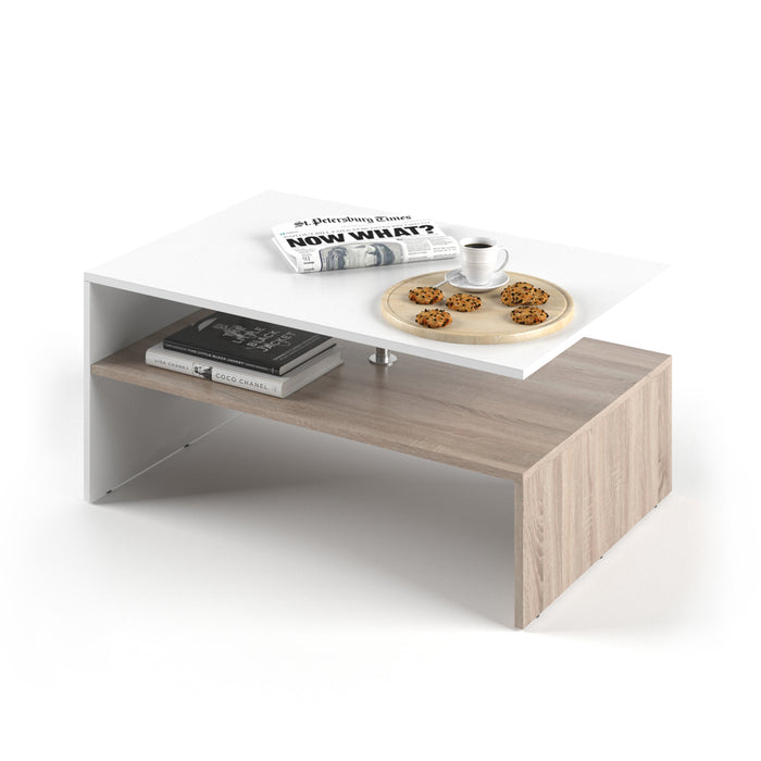 Vicco Tavolino da salotto Bianco/Sonoma 90 x 60 cm