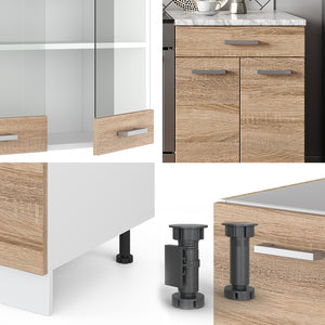 Vicco Cucina componibile Sonoma/Bianco 200 cm , PL Antracite