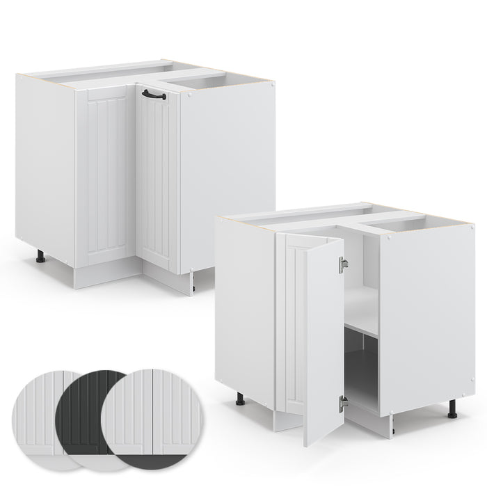 Vicco Mobile ad angolo cucina Bianco casa di campagna 80.5 cm , PL Antracite