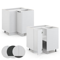 Vicco Mobile ad angolo cucina Bianco casa di campagna 80.5 cm , PL Rovere
