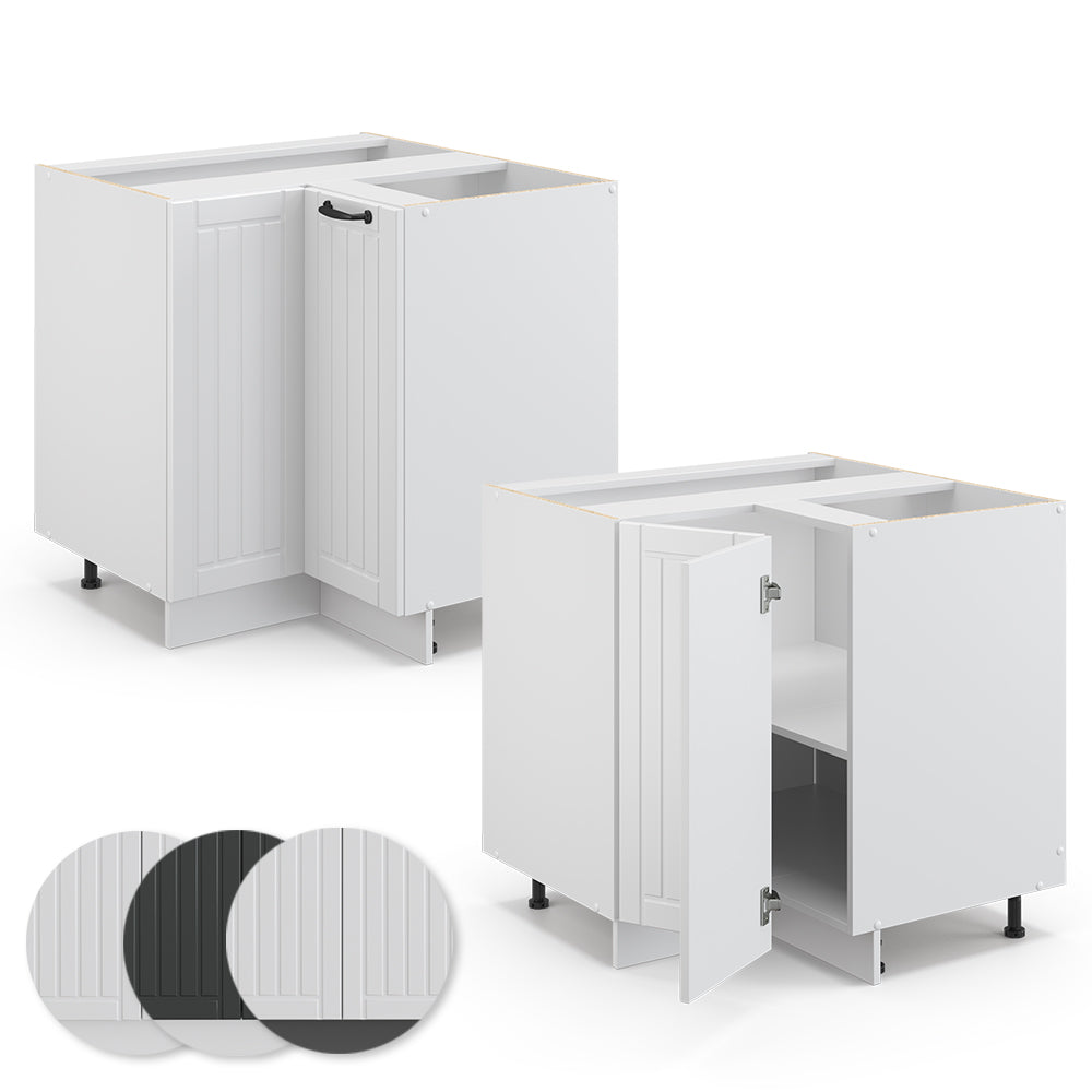 Vicco Mobile ad angolo cucina Bianco casa di campagna 80.5 cm , PL Marmo