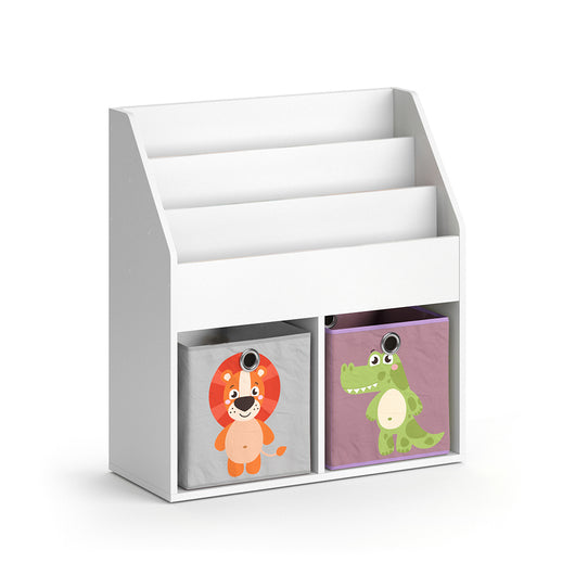Vicco Libreria bambini Bianco 30.7 x 79 cm con 2 scatole pieghevoli opt.3