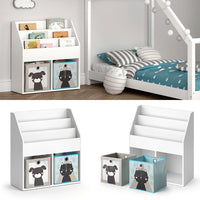 Vicco Libreria bambini Bianco 30.7 x 79 cm con 2 scatole pieghevoli opt.4