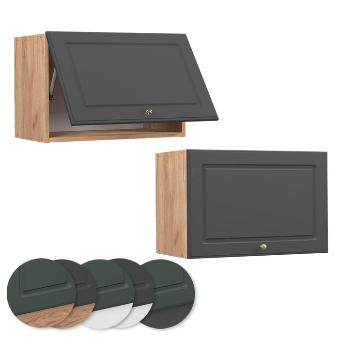 Vicco Pensile da cucina Antracite-oro 60 cm Piatto