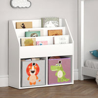 Vicco Libreria bambini Bianco 30.7 x 79 cm con 2 scatole pieghevoli opt.3