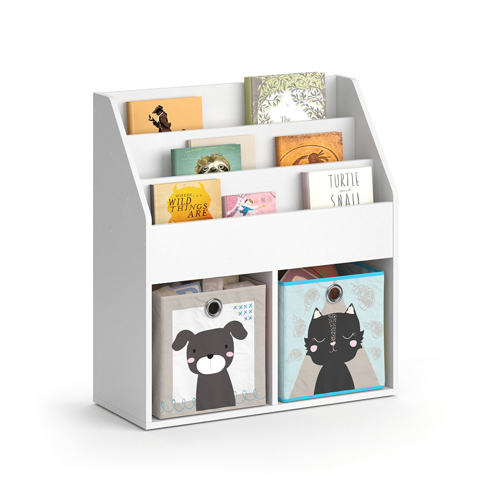 Vicco Libreria bambini Bianco 30.7 x 79 cm con 2 scatole pieghevoli opt.4