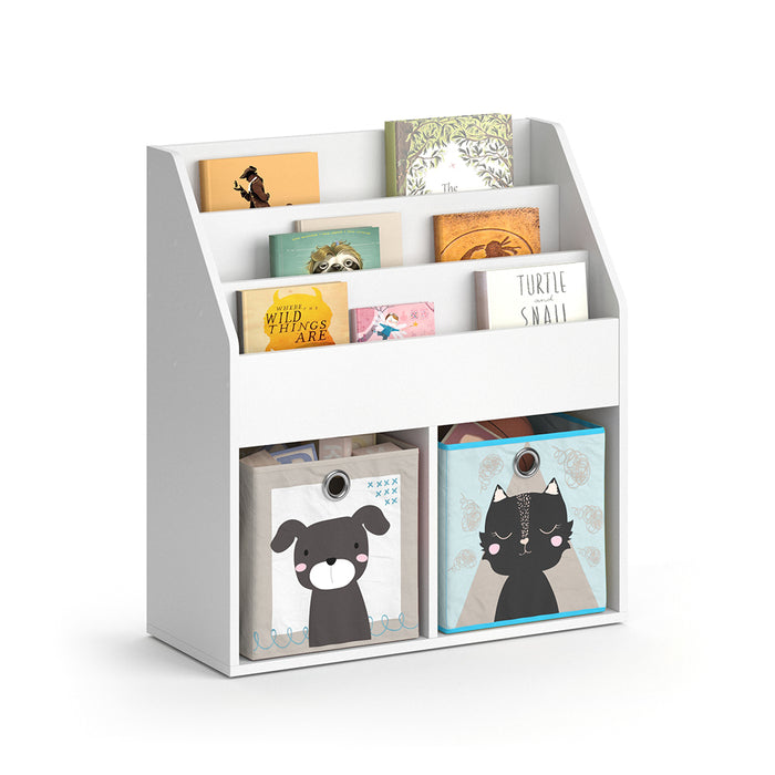 Vicco Libreria bambini Bianco 30.7 x 79 cm con 2 scatole pieghevoli opt.4