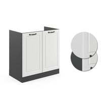 Vicco Mobile lavello cucina Bianco casa di campagna 80 cm senza piano di lavoro
