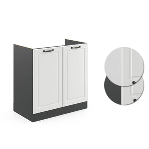 Vicco Mobile lavello cucina Bianco casa di campagna 80 cm senza piano di lavoro