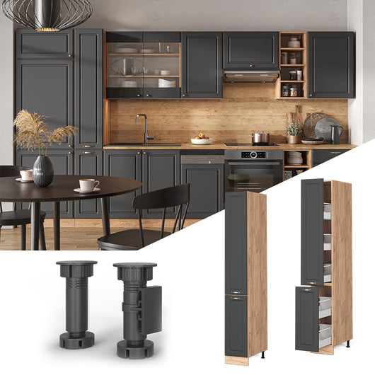 Vicco Armadio da farmacia Antracite-oro 30 cm