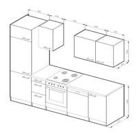 Vicco Cucina componibile Bianco 270 cm senza piano di lavoro