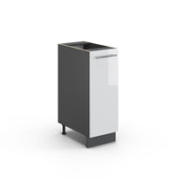 Vicco Armadio cucina dispensa alto Bianco lucido 30 cm senza piano di lavoro