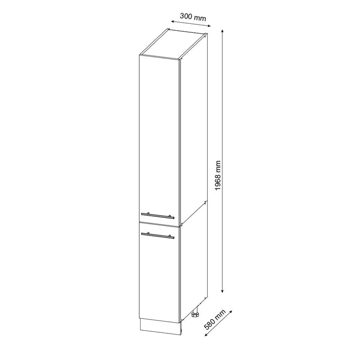 Vicco Armadio da farmacia Antracite-oro 30 cm