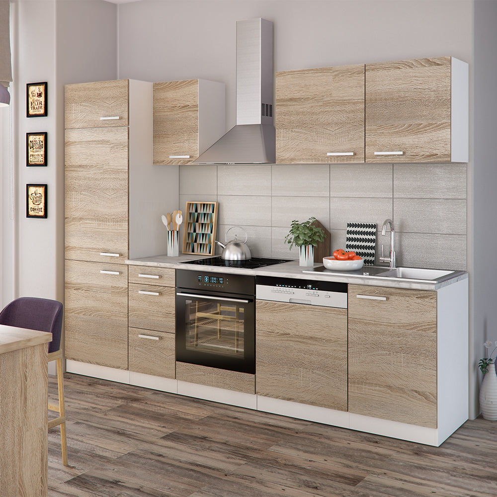 Vicco Cucina componibile Sonoma 270 cm senza piano di lavoro