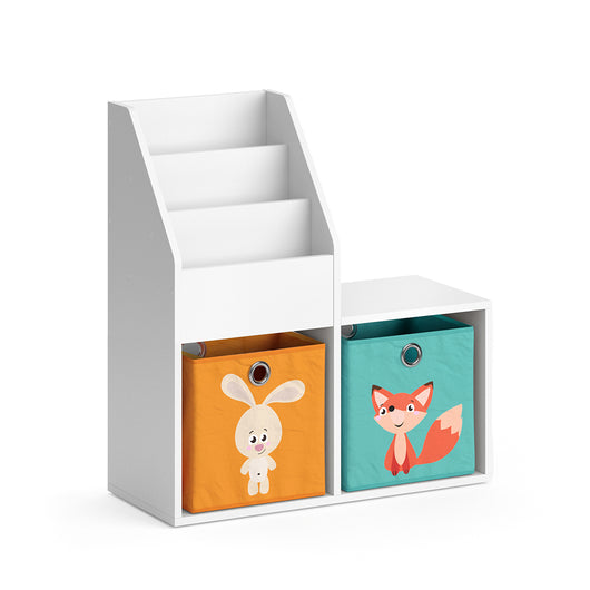Vicco Libreria bambini Bianco 72 x 79 cm Mini, con 2 cassette pieghevoli opt.1