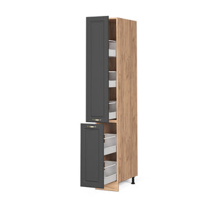 Vicco Armadio da farmacia Antracite-oro 30 cm