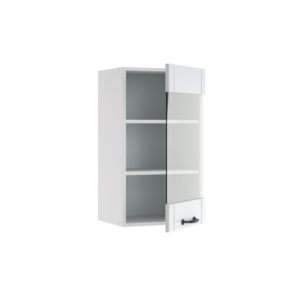 Vicco Mobile da cucina in vetro Bianco casa di campagna 40 cm