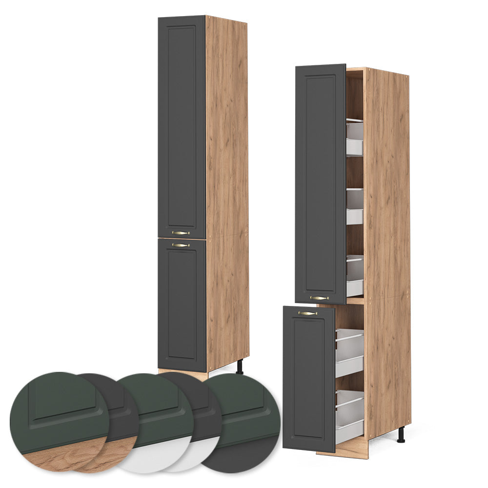 Vicco Armadio da farmacia Antracite-oro 30 cm