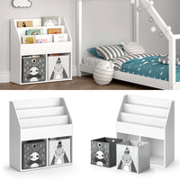 Vicco Libreria bambini Bianco 30.7 x 79 cm con 2 scatole pieghevoli opt.5