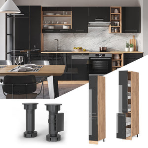 Vicco Armadio da farmacia Antracite lucido 30 cm