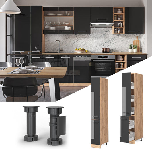 Vicco Armadio da farmacia Antracite lucido 30 cm