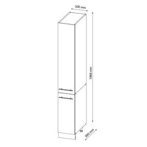 Vicco Armadio da farmacia Rosso bordeaux lucido 30 cm