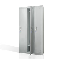 Vicco Armadietto per spogliatoi Grigio 90 x 180 cm 3 scomparti