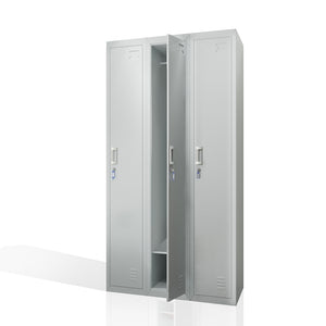 Vicco Armadietto per spogliatoi Grigio 90 x 180 cm 3 scomparti