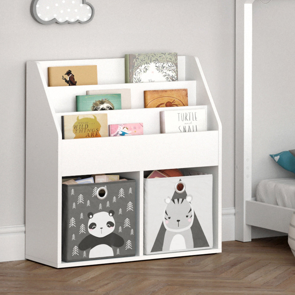 Vicco Libreria bambini Bianco 30.7 x 79 cm con 2 scatole pieghevoli opt.5