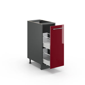Vicco Armadio cucina dispensa alto Rosso bordeaux lucido 30 cm , PL Antracite