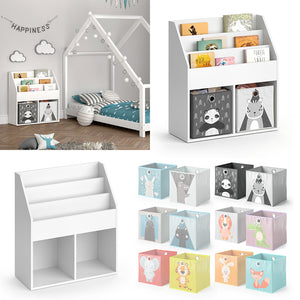 Vicco Libreria bambini Bianco 30.7 x 79 cm con 2 scatole pieghevoli opt.5