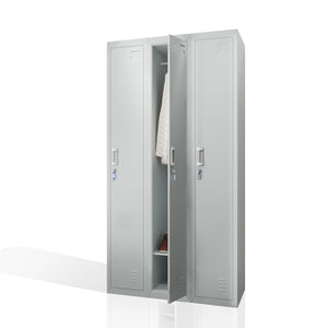 Vicco Armadietto per spogliatoi Grigio 90 x 180 cm 3 scomparti