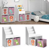 Vicco Libreria bambini Bianco 30.9 x 79 cm Mini, con 2 scatole pieghevoli opt.3