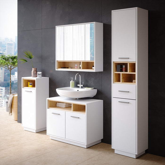 Vicco Set mobili bagno Bianco 4 parti