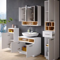 Vicco Set mobili bagno Bianco 4 parti