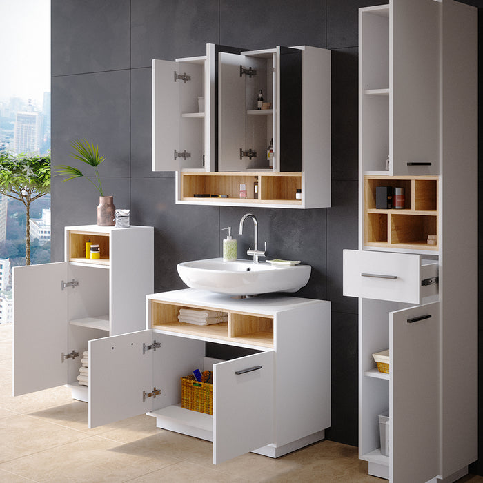 Vicco Set mobili bagno Bianco 4 parti