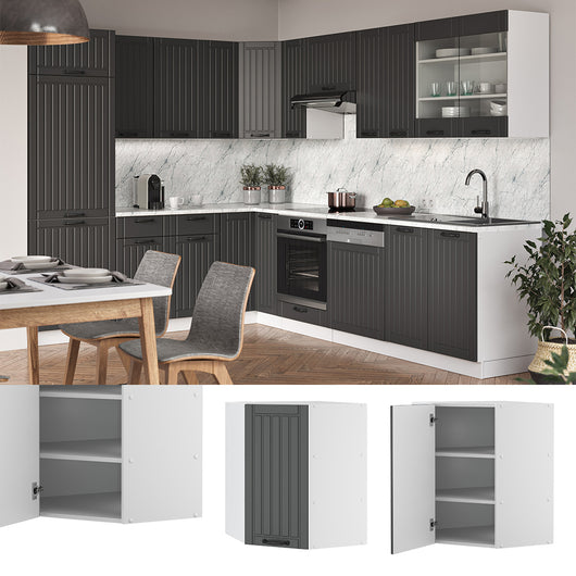 Vicco Mobile angolare da cucina Antracite casa di campagna 57 cm