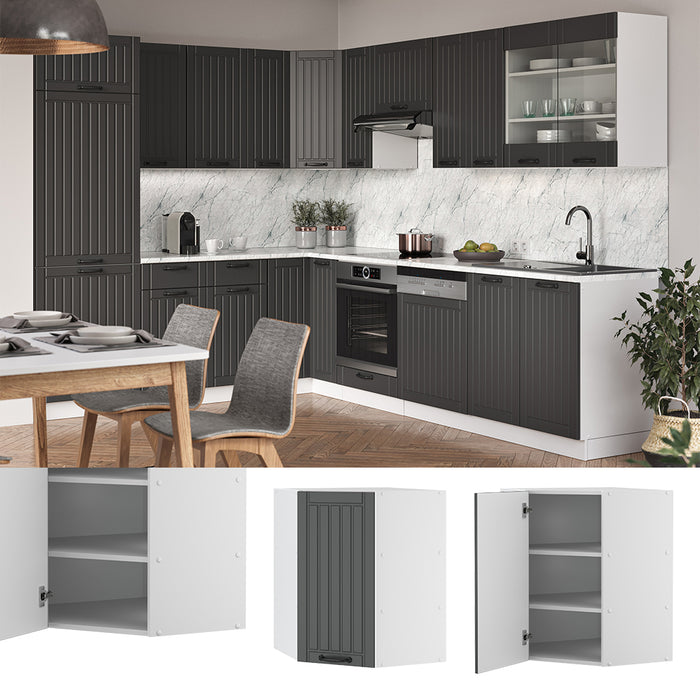 Vicco Mobile angolare da cucina Antracite casa di campagna 57 cm