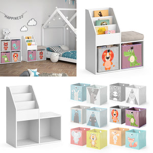 Vicco Libreria bambini Bianco 30.9 x 79 cm Mini, con 2 scatole pieghevoli opt.3