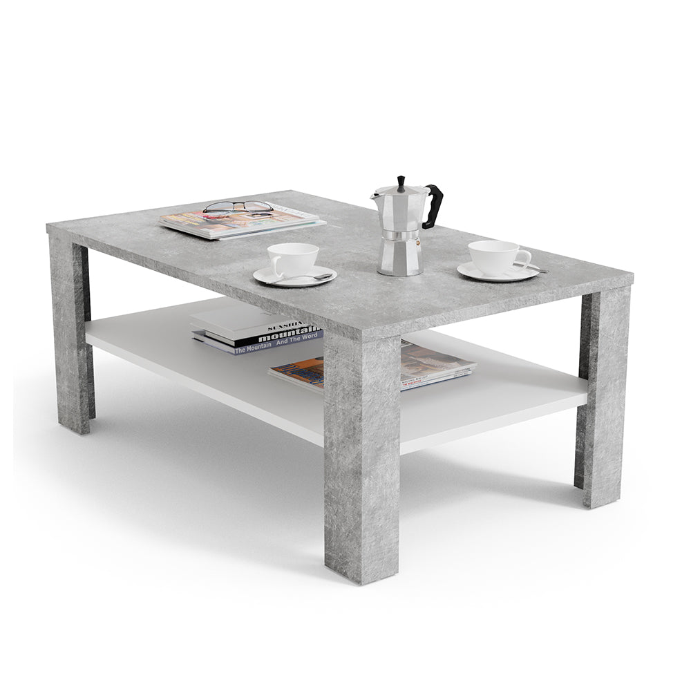 Vicco Tavolino da salotto Calcestruzzo 100 x 60 cm