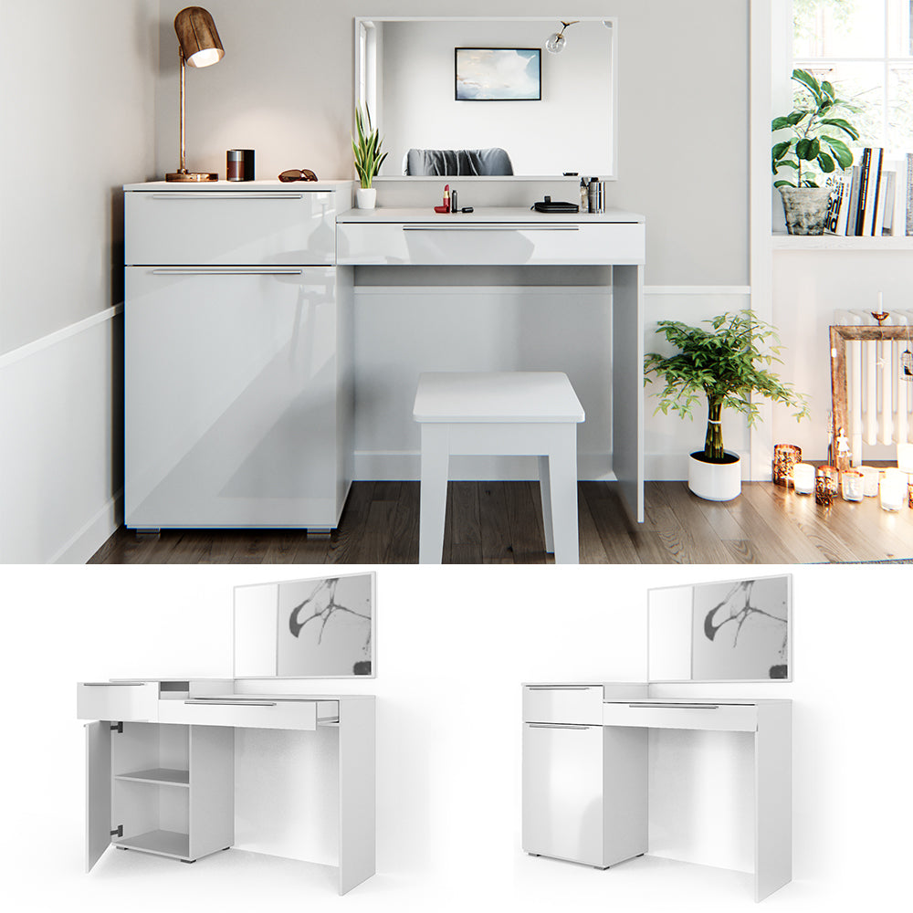 Vicco Tavolo da toeletta Bianco 135 cm