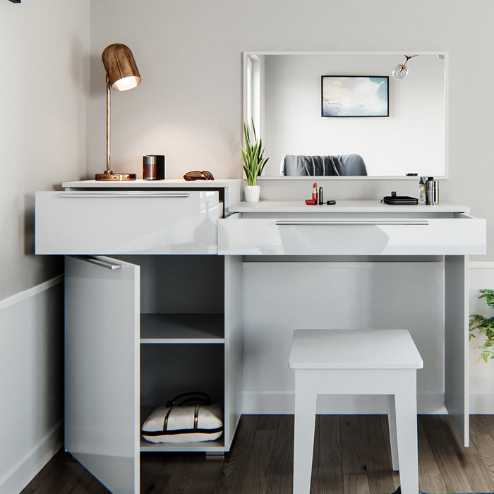 Vicco Tavolo da toeletta Bianco 135 cm