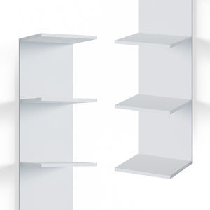 Vicco Scaffale a muro per la camera dei bambini Bianco 30 x 190 cm Con 6 scomparti aperti