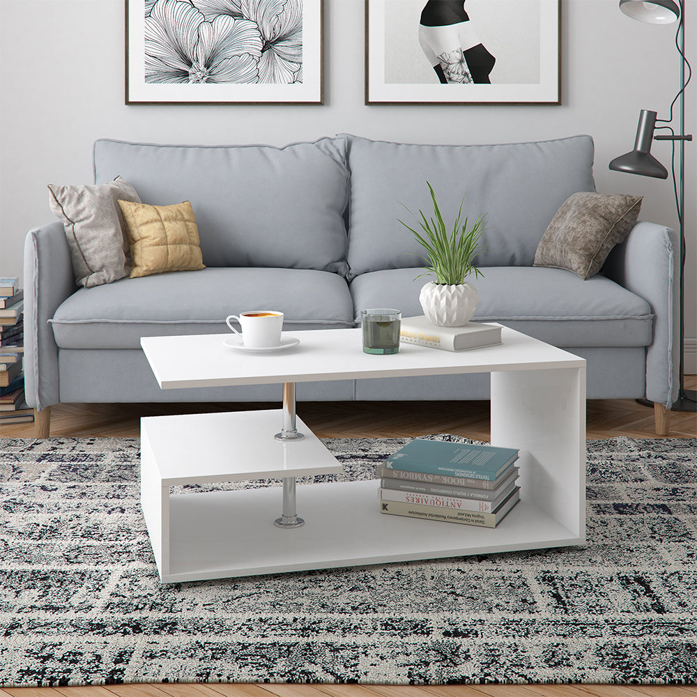 Vicco Tavolino da salotto Bianco 91 x 52,6 cm