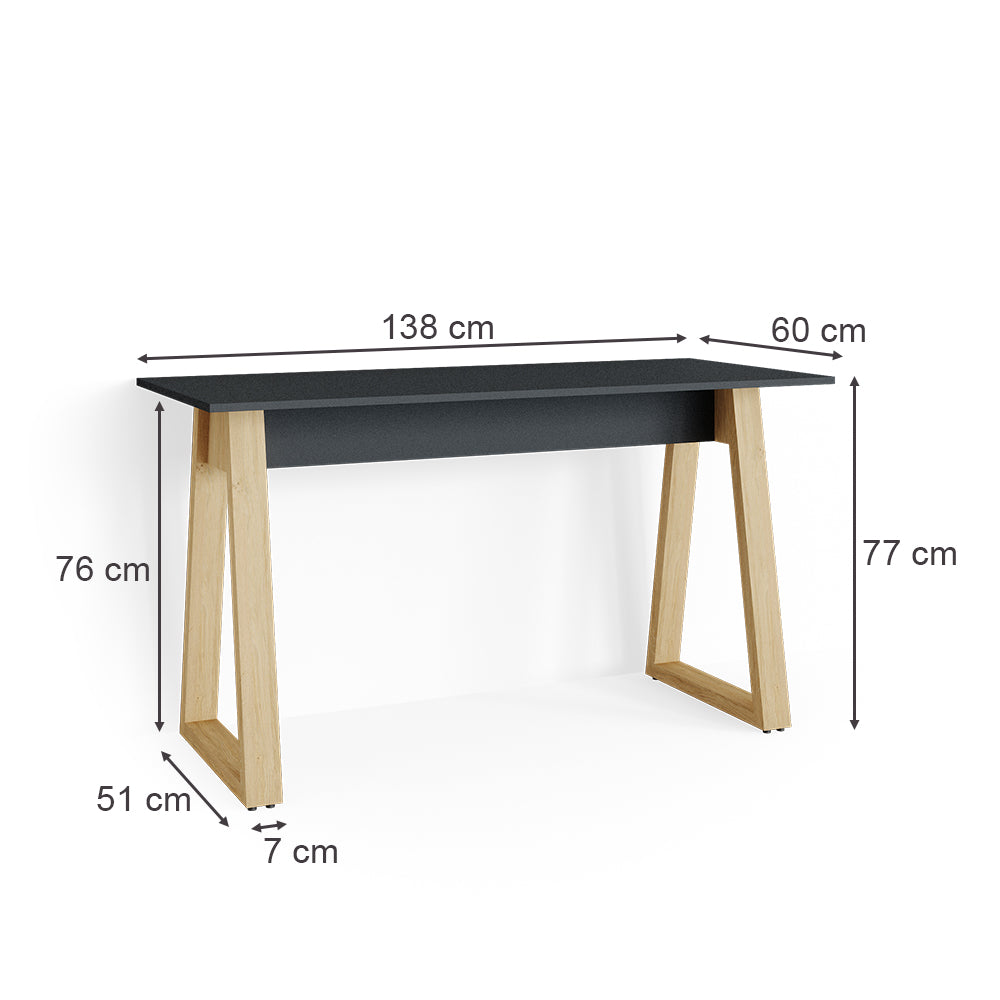 Vicco Scrivania Antracite 138 x 60 cm
